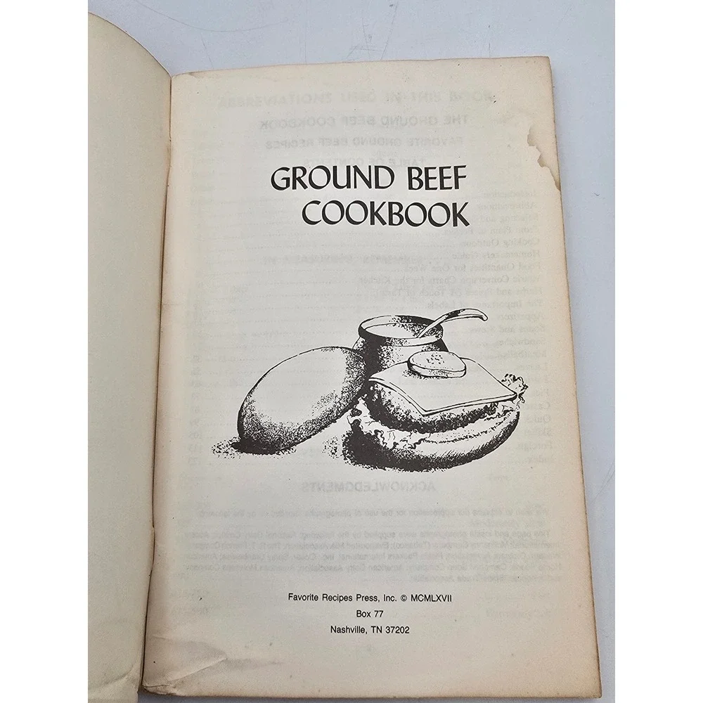 Favorite Recipes Press Ground Beef Cookbook 1967 Vintage‎ Red Good 500+ Recipes